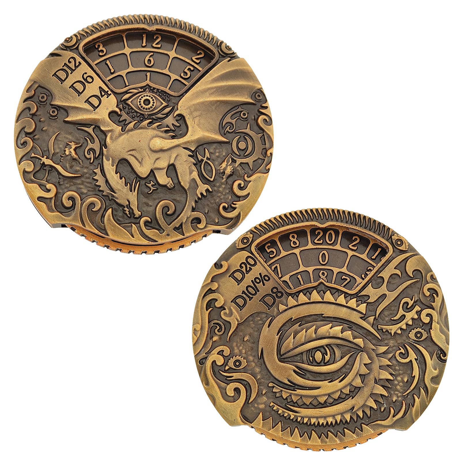 Metal 7-in-1 Fidget Spinner Dice Set – DND COC D20 RPG Tabletop Dice