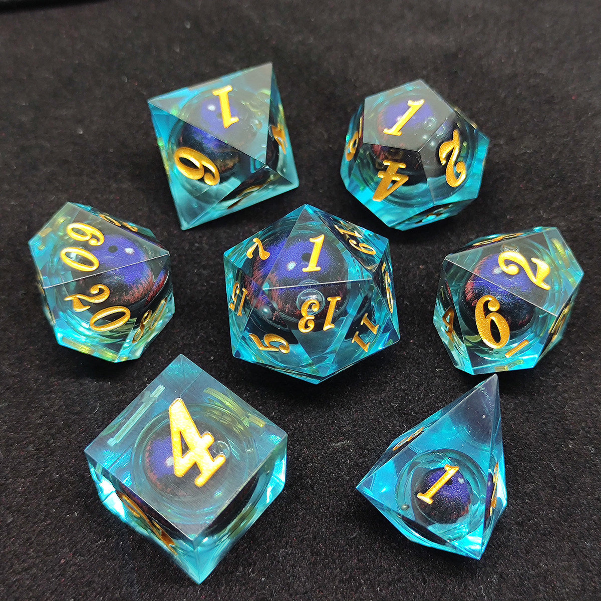 Dragon Eye Resin Dice – Movable Eye D20 Dice for COC, DND, Baldur’s Gate 3 TRPG