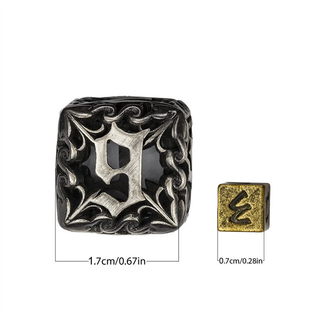 Mini Metal Dice Necklace – COC, DND, Dragon & Dungeon, Baldur’s Gate RPG Pendant