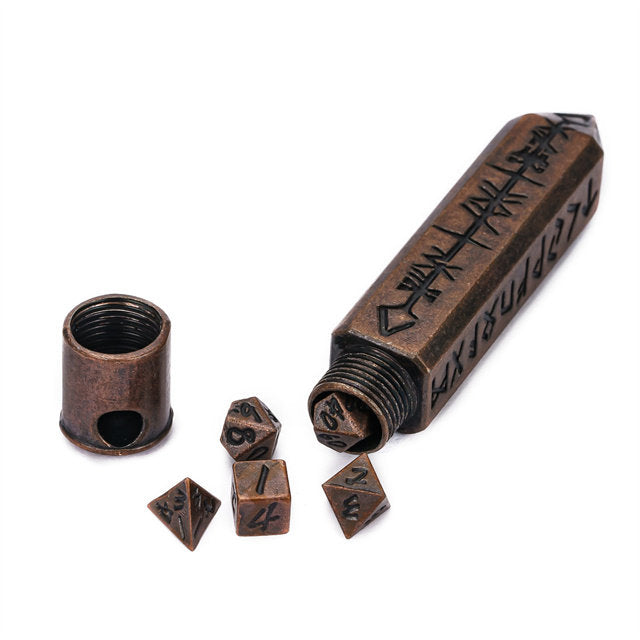 Mini Metal Dice Necklace – COC, DND, Dragon & Dungeon, Baldur’s Gate RPG Pendant