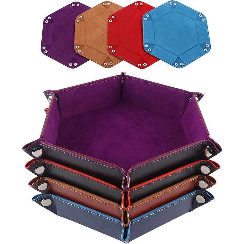 6-Dice Foldable Tray – Velvet Dice Storage & Roll Mat for DND, TRPG, Board Games