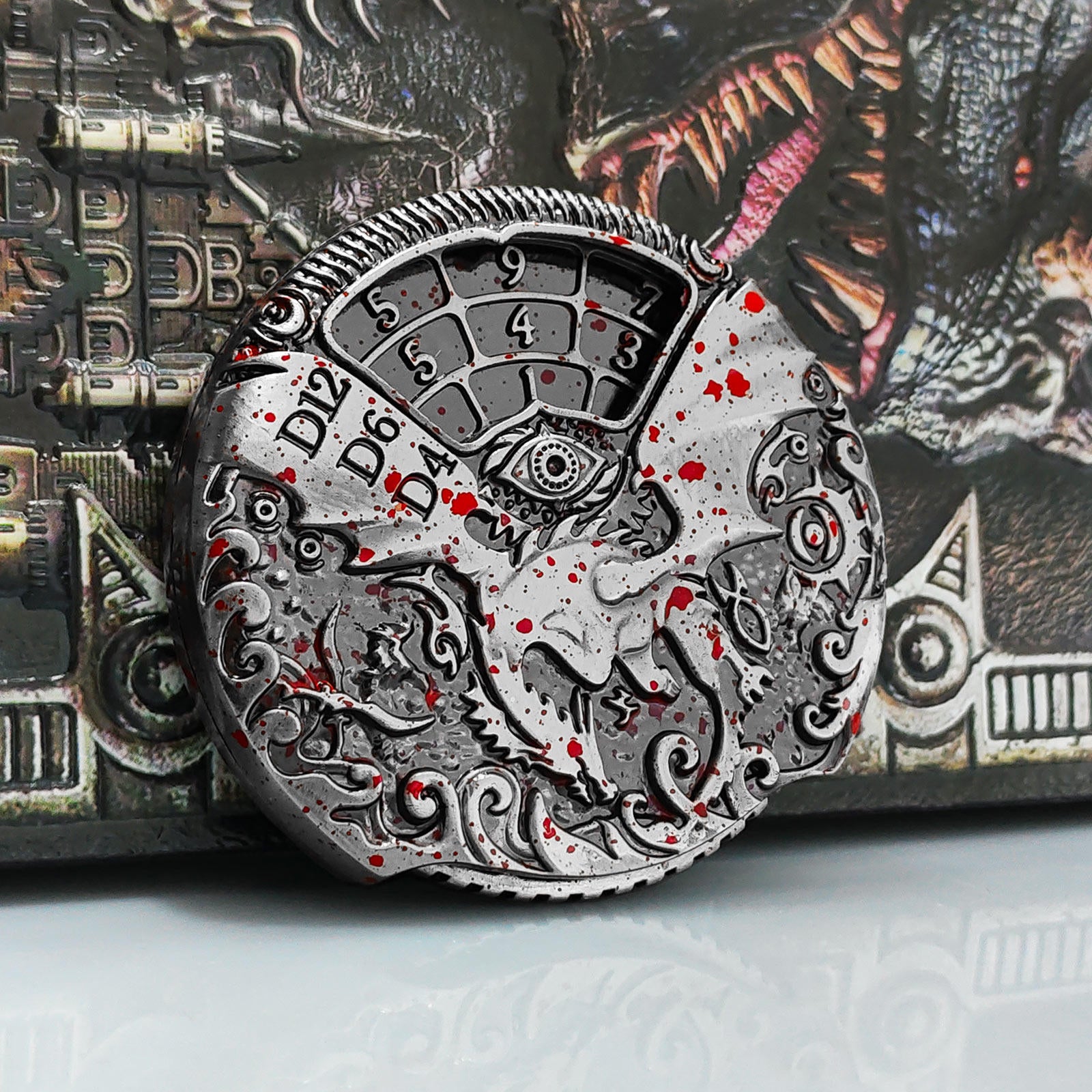 Metal 7-in-1 Fidget Spinner Dice Set – DND COC D20 RPG Tabletop Dice