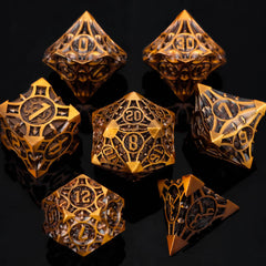 Bloodstain Solid Metal DND Dice Sharp Edges for TRPG