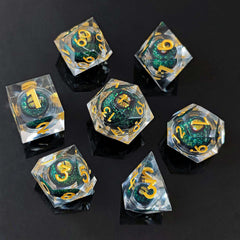 Dragon Eye Resin Dice – Movable Eye D20 Dice for COC, DND, Baldur’s Gate 3 TRPG